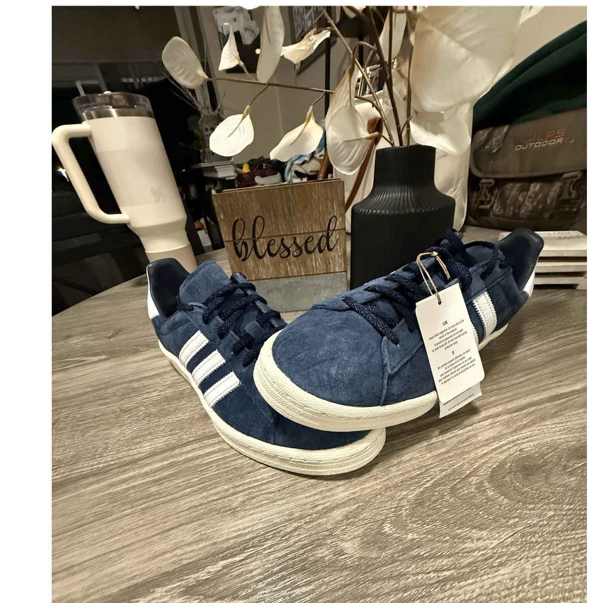 adidas Campus 80s Navy Off White Nubuck Sneakers Blue FZ6153 New 