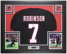 Bijan Robinson Autographed & Framed Black Atlanta Jersey Beckett Certified
