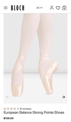 Bloch European Balance Strong Pointe Shoe Size 3, 3x New In Bag