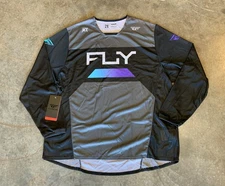 Fly Racing Kinetic Reload Jersey Charcoal/Black/Blue Iridium 2X-Large 377-5202X