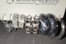 Fashion Jewelry Butterfly Pearl Earrings Set Silver Black White Multiple Designs