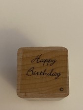 CTMH Happy Birthday Wood Mounted Rubber Stamp RS71