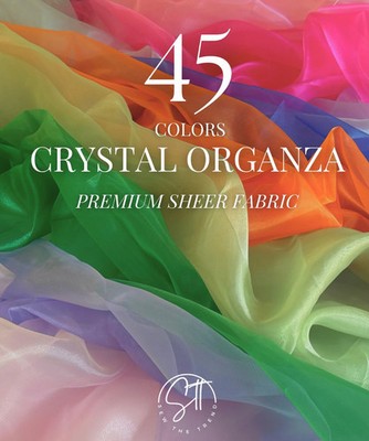 Sheer Organza Fabric by the Yard for Sewing Fashion Wedding Dress DIY Event