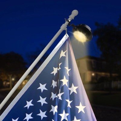 Solar Flag Pole Light Warm Light 3000K,Flagpole Light Solar Powered for 5ft 6...