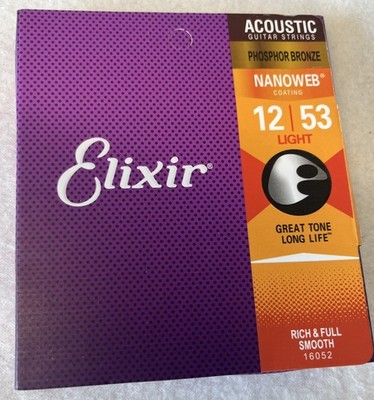 Elixir Saiten Westerngitarre Nanoweb Phosphor Bronze Light .012-053 - NEU (S176)