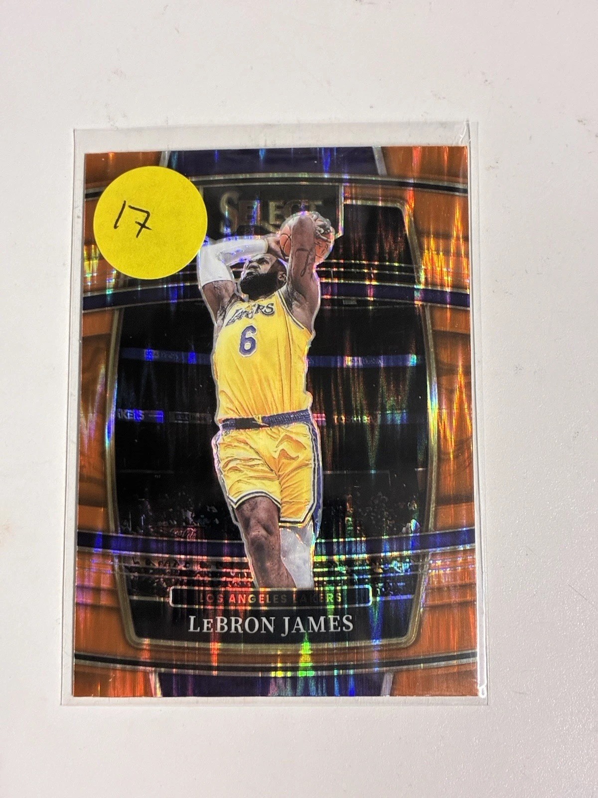 2021-22 Panini Select - Concourse LeBron James #100 Orange Flash Prizm
