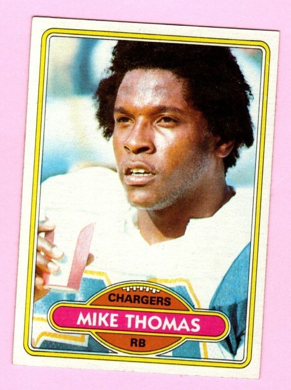 1980 Topps Mike Thomas #345 San Diego Chargers