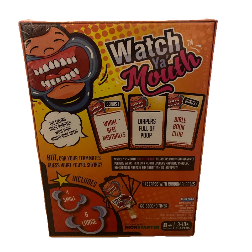 Watch Ya' Mouth - El Auténtico, Hilarante, Juego de Fiesta de Guardabocas Foto 2 de 2