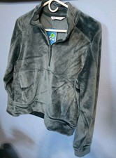 Kids Xl New DSG Velour Jacket Green With Pocket Quarter Zip