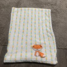 Le Bebe Favorite Fox Plush Baby Blanket Security Multicolor HTF