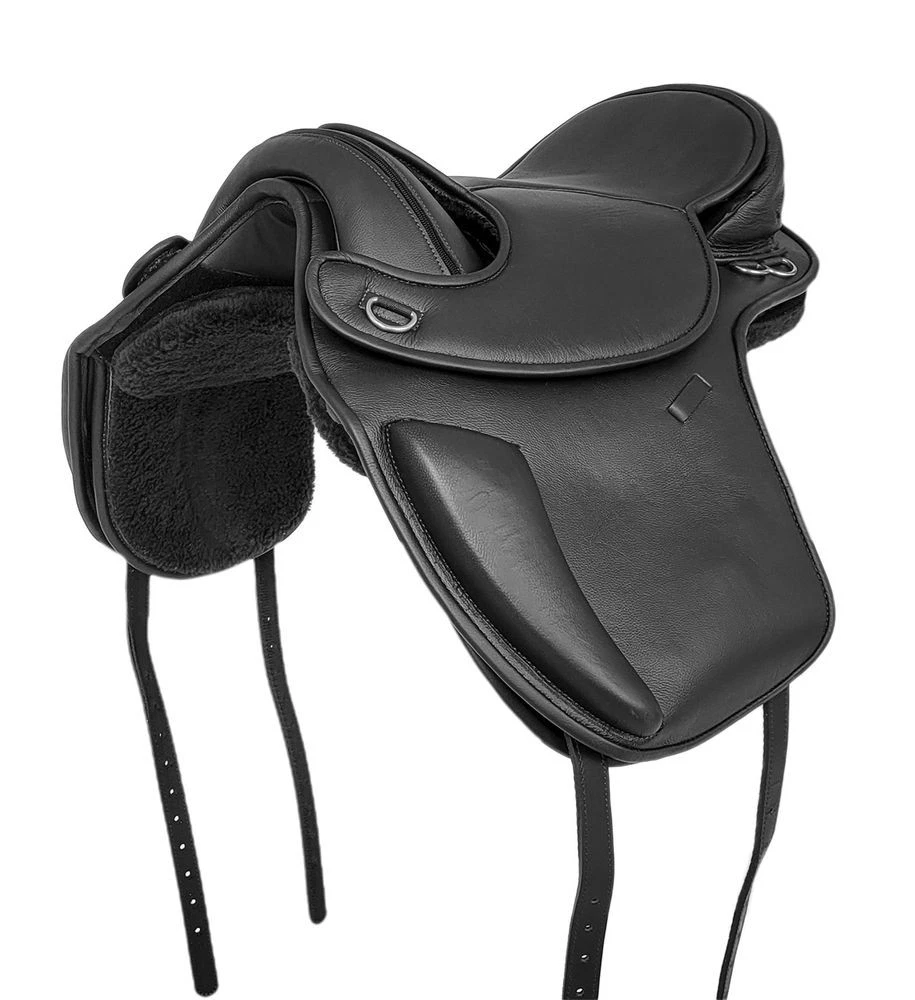 Selle mixte Élite grainé noir Eric Thomas | OHLALA