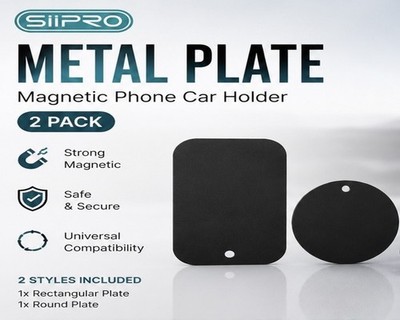 SIIPRO Metal Plate für Magnet Handyhalter Auto Universal 2 Stück