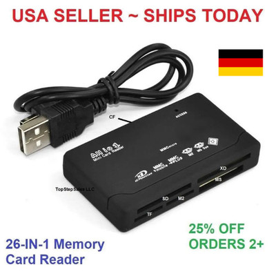 USB 2.0 Kartenadapter Kartenleser Kartenlesegerät SD TF CF XD MS Card Reader NEU
