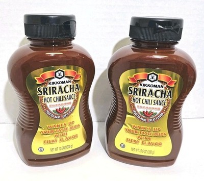 2 Kikkoman Sriracha Hot Chili Sauce Hot Sauce 10.6oz Each