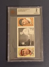 1912 Hassan Triple Folder T202 Roger Bresnahan John McGraw HOFers BVG 2