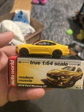 Auto World Modern Muscle 2015 Ford Mustang GT Yellow in Color B3