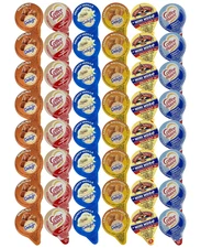 48 Assorted Coffee Creamer Singles Pack - 6 Flavored Variety Bundle, Including C