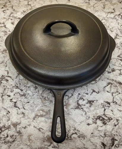 Griswold  No. 9 710 H Small Logo Cast Iron skillet with 1099 High Dome Lid