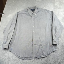 Vintage Polo Ralph Lauren Shirt Mens 2XL Gray Blake Hong Kong Button Down Pony