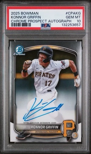 2025 Bowman PSA 10 Chrome Prospect Autographs Konnor Griffin #CPA-KG