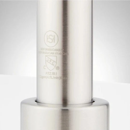 Signature Hardware 483883 Lexia Chrome Gooseneck Bathroom Faucet with Pop-Up Dra - Picture 4 of 6