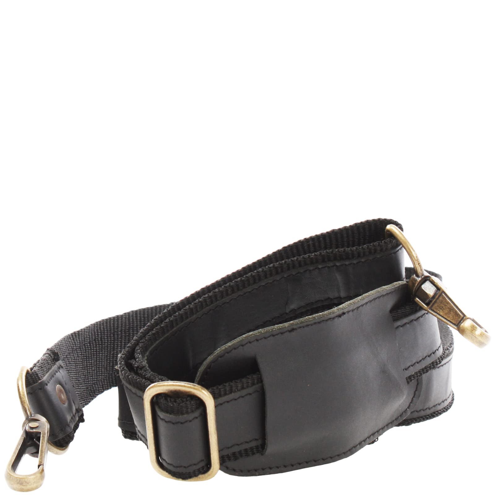 LECONI LEC-R2 - Tracolla in pelle e nylon, per borse, lunghezza (d3d)