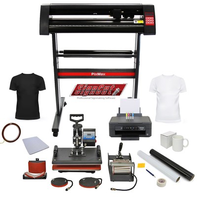 Grafikpaket: 5 in 1 Hitzepresse Vinylschneider mit Drucker & Sublimation