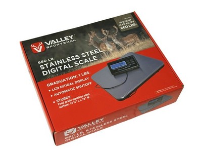 660lb Stainless Digital Scale, 0.2lb Resolution, Remote LCD, Shop & Garage