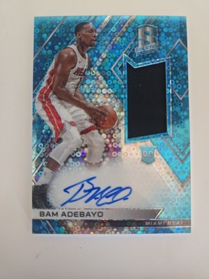 2017-18 Panini Spectra - Rookie Jersey Autographs Bam Adebayo #117 Neon Blue...