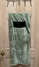 Rachel Roy Sage Green Oversized Textured Throw Blanket 60” x 70” NEW NWT