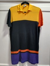 Gianni Versace vintage color block knit polo shirt size 52 V made in Italy