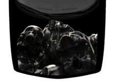 Realistic Skulls Pile Vinyl Car Graphic Decal Hood Wrap Deep Black 58