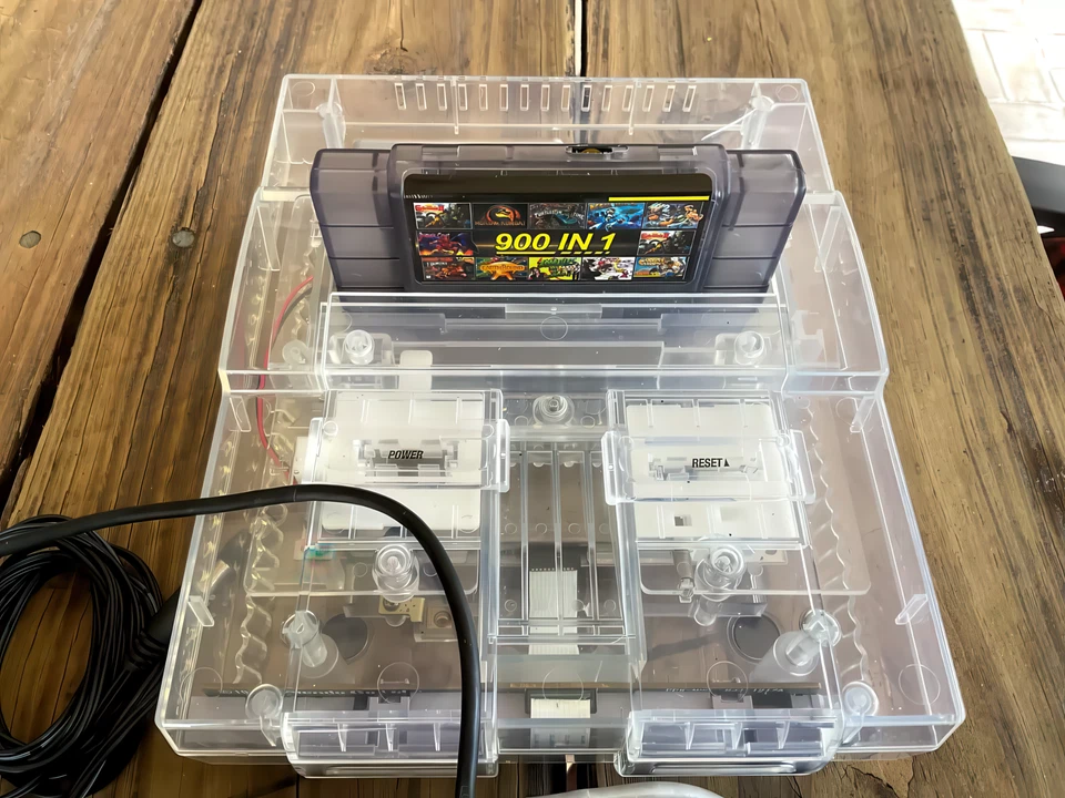 Transparent Clear Super Nintendo SNES Game Console SNS-001 FAST SHIPPING - Image 2 of 4