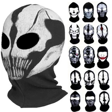 Motorcycle Balaclava Ghost Full Face Mask Neck Tubes Warmer Snood Hood Headwear
