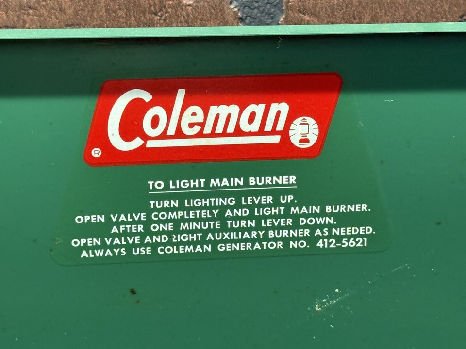 RéchaU Coleman 425c Vintage – 2 Brûleurs, Vert, Années 60, Camping, Occasion USA