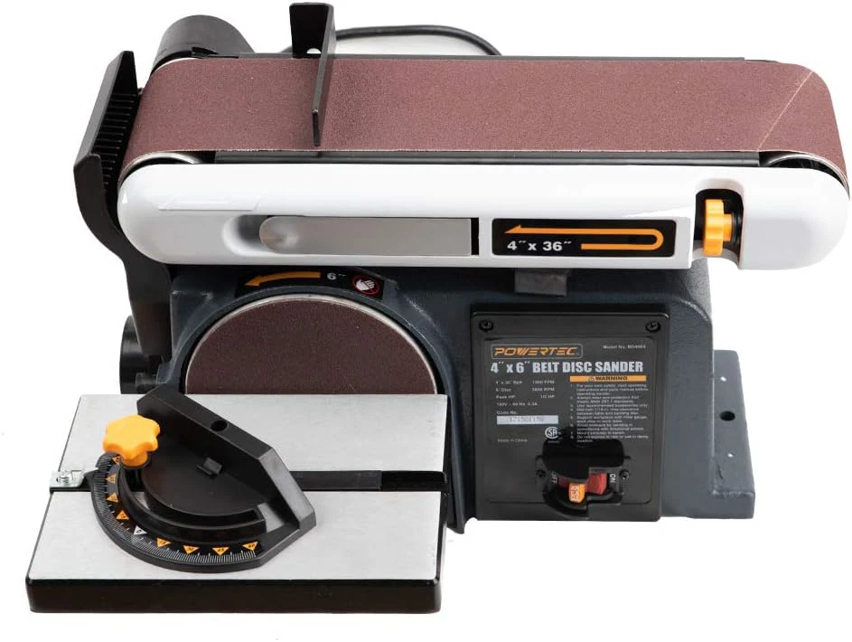 POWERTEC BD4600 Belt Disc Sander For Woodworking 4 In. x 36 in