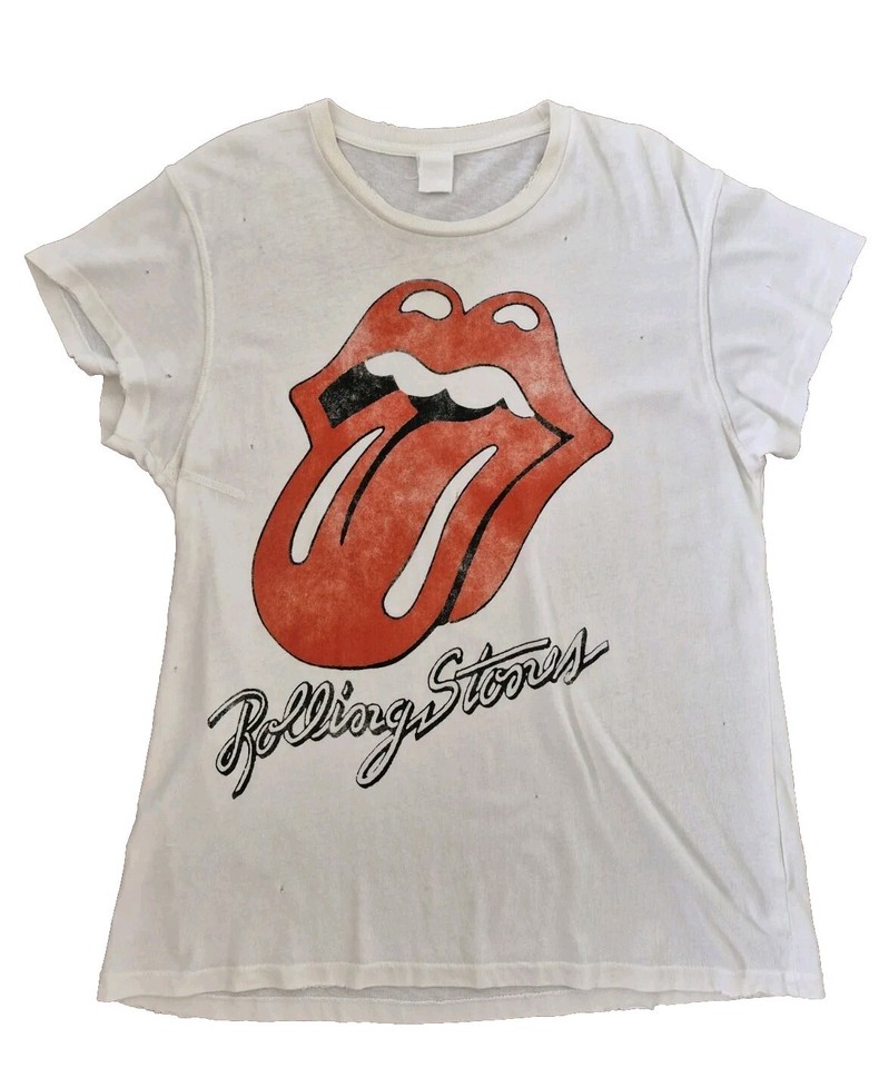 MADEWORN Rolling Stones Band Tee sz Small Distressed