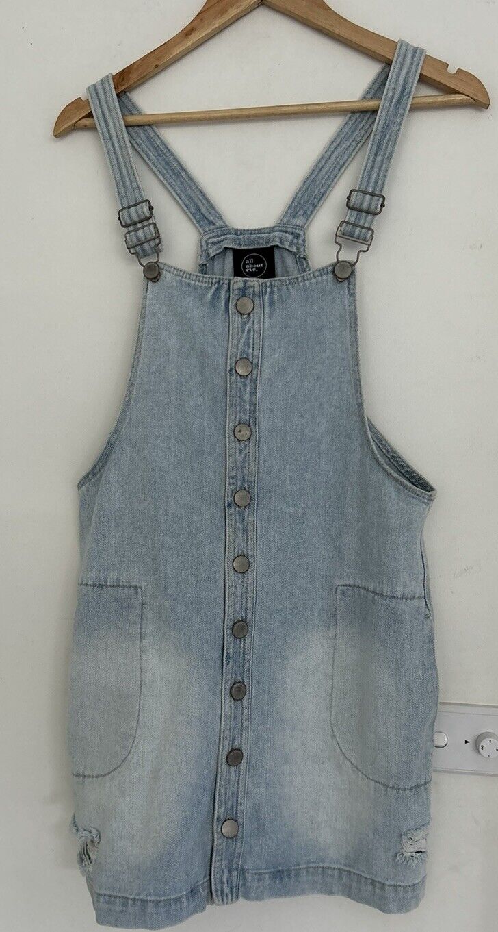 All About Eve Ladies Size 10 Blue Denim Overall D… - image 3