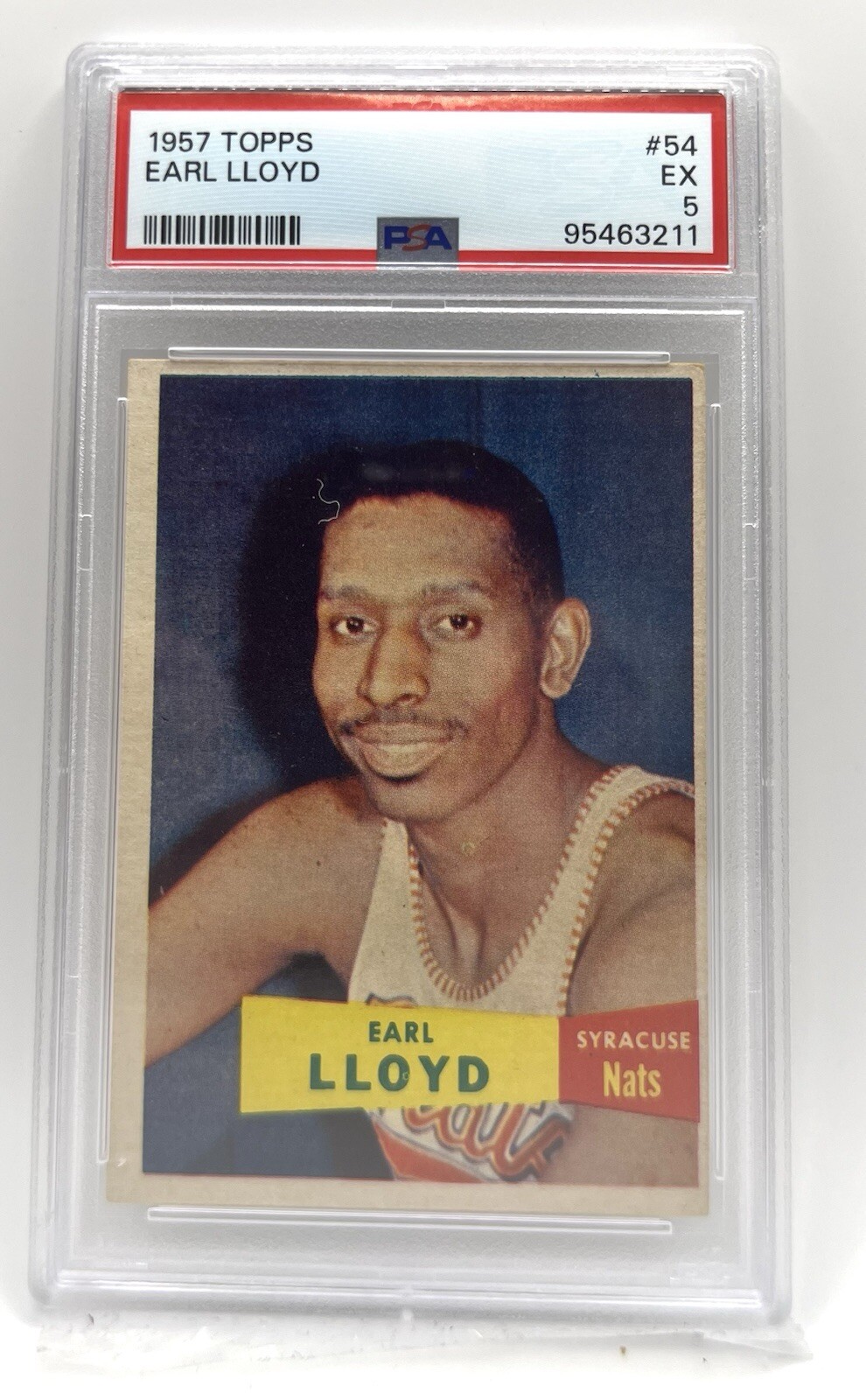 1957-58 Topps - #54 Earl Lloyd (RC) - PSA 5