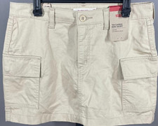 NEW Levi s 94 Cargo Skirt Khaki Size 30 Mini Retro Tan Beige - 100 Cotton