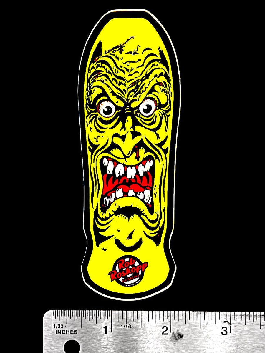 Vtg 1980's Santa Cruz Skateboard's Rob Roskopp Graphic -not Vtg 1980's Santa Cruz Skateboard's Rob Roskopp Graphic -not