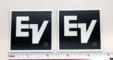 EV Electro-Voice Speaker Badge Logo Emblem Square Aluminum Pair EV-MTL1 