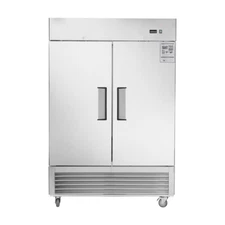 Dynamic Cooling Commercial 49 Cu. Ft 2 Door Stainless Steel Reach-In Freezer New