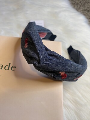 Kate Spade Cherry Denim Twisted Headband One size hair accessories Kate Spade Cherry Denim Twisted Headband One size hair  main image 3