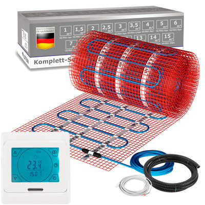 VILSTEIN Elektrische Fußbodenheizung 150W/m² TWIN Techn. Elektro Komplett-Set