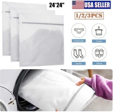 3× Mesh Net Laundry Washing Machine Lingerie Underwear Bra Socks Zipped Wash Bag