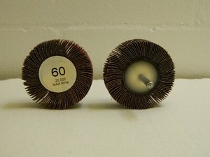 Pro Mounted Flap Wheels 10Pk 3" Dia 1" Face Width Aluminum Oxide Coated 64706039