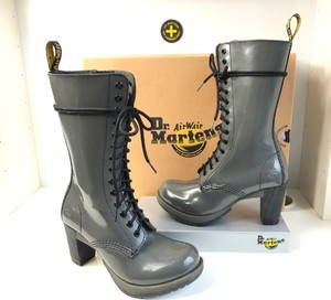 grey patent dr martens
