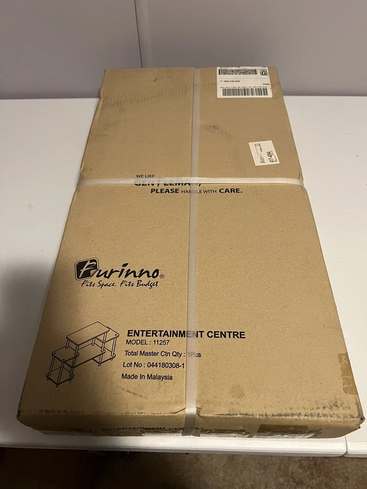 Деревянный развлекательный центр Furinno Turn-N-Tube для телевизора до 25 дюймов дубовый серый/черный - Изображение 2 из 2