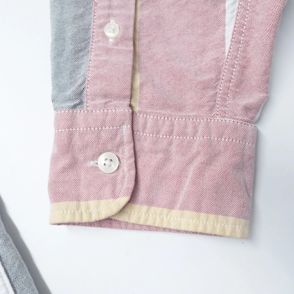 American Eagle Shirt Men's LT Multicolor Striped Long Sleeve Classic Button-Down - Image 3 of 4